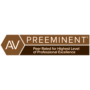 AV Preeminent | Peer Rated for Highest Level of Professional Excellence